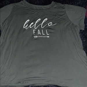 super soft hello fall shirt